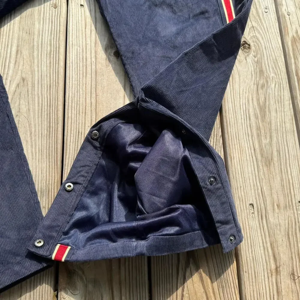 Men’s Mitchell & Ness Fred Segal Corduroy Tearaway Pants Navy Size 2XL $218 - Picture 12 of 14